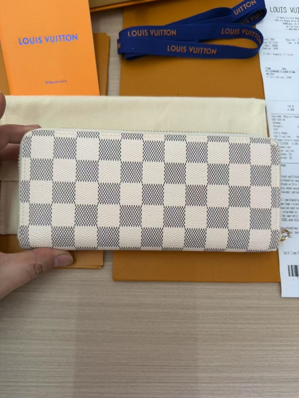 Louis Vuitton Clemence Wallet Damier Azur - Picture 3 of 15